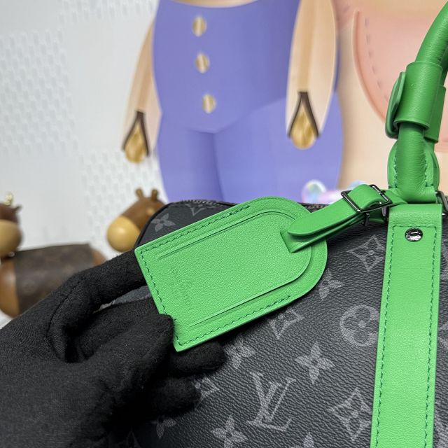 Louis vuitton original monogram eclipse keepall 45 M15251 green