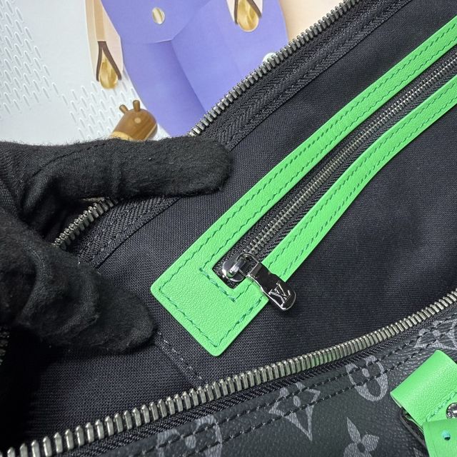 Louis vuitton original monogram eclipse keepall 45 M15251 green