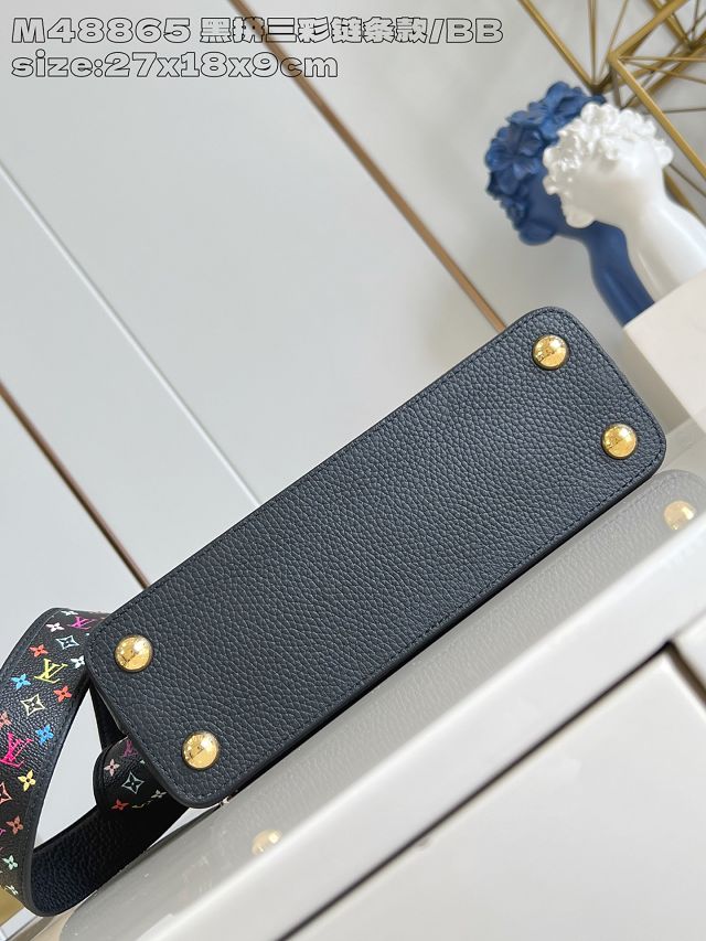 Louis vuitton original calfskin capucines BB handbag M11343 black