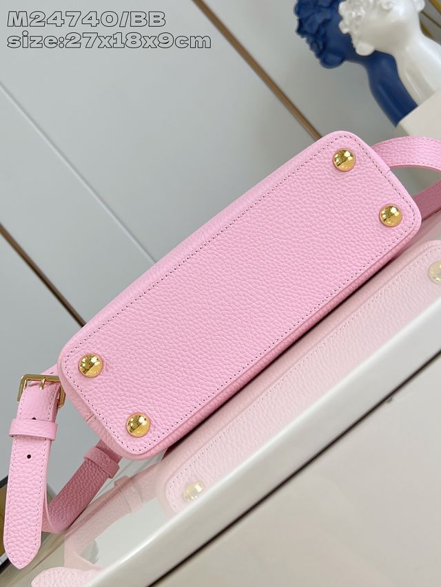 Louis vuitton original calfskin capucines BB handbag M58671 pink