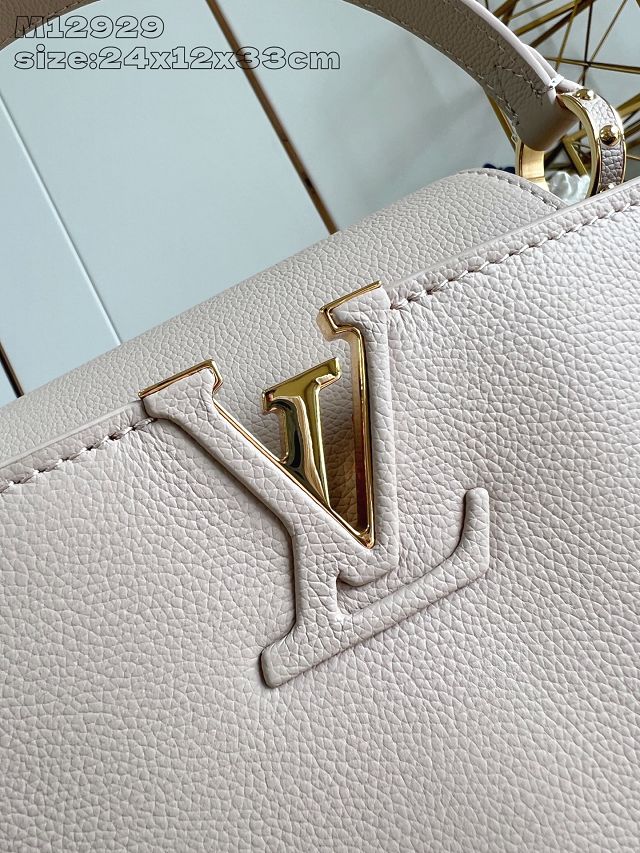 Louis vuitton original calfskin capucines MM souple M12929 black