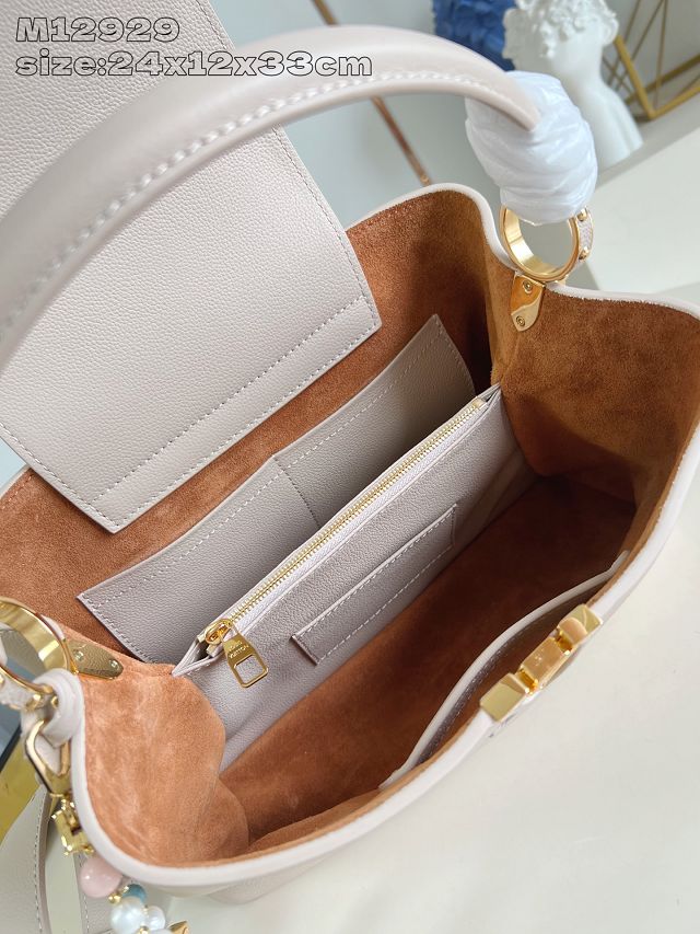 Louis vuitton original calfskin capucines MM souple M12929 black