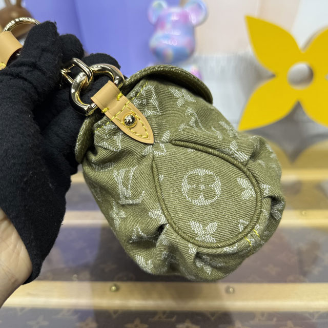 Louis vuitton original denim shoulder bag M95217 green