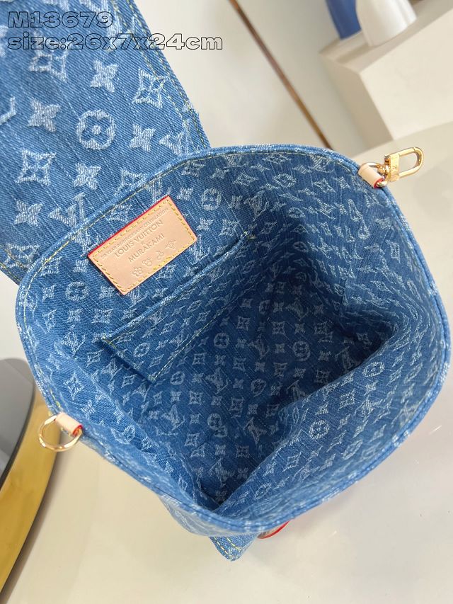 Louis vuitton original denim venice backpack M13679 blue