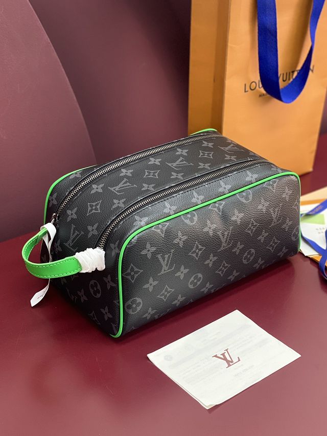 Louis vuitton original monogram canvas locker dopp kit M15246 green