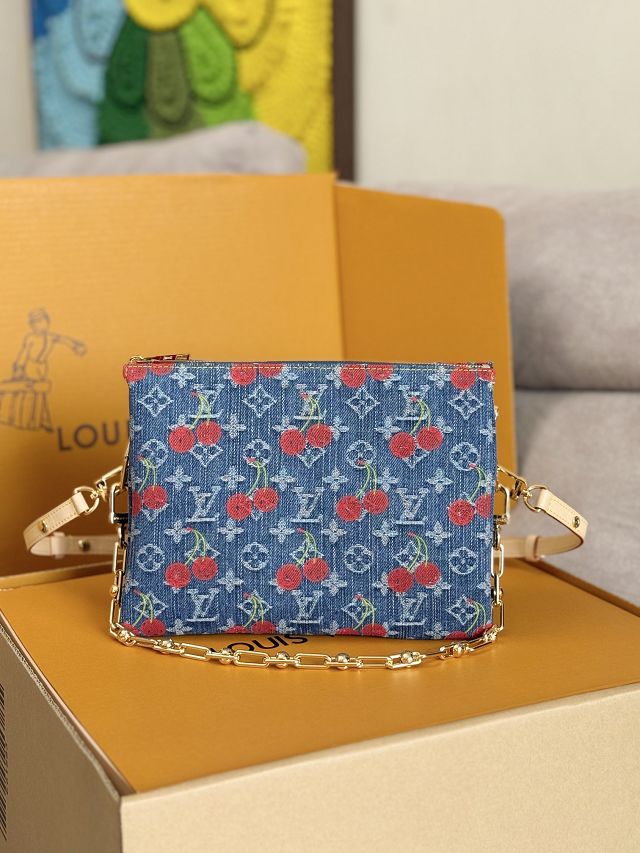 Louis vuitton original monogram denim coussin pm M14978 blue