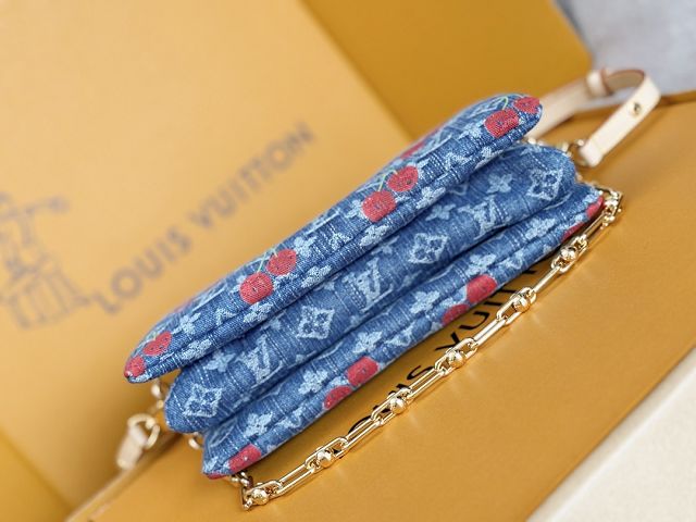 Louis vuitton original monogram denim coussin pm M14978 blue