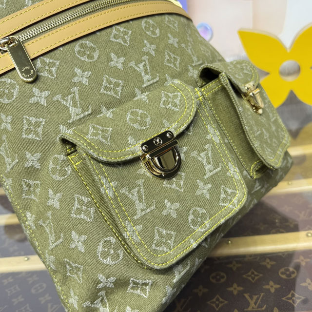 Louis vuitton original monogram denim hobo bag M95211 green