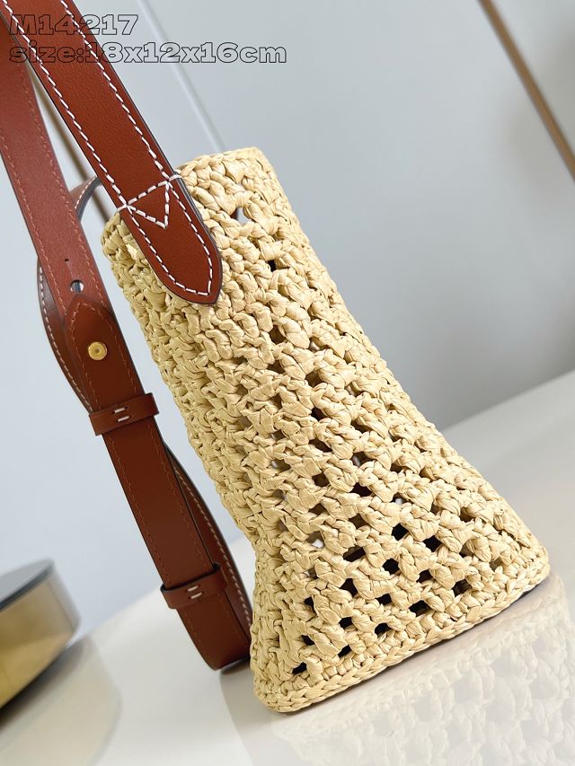 Louis vuitton original raffia all in BB M14217 apricot