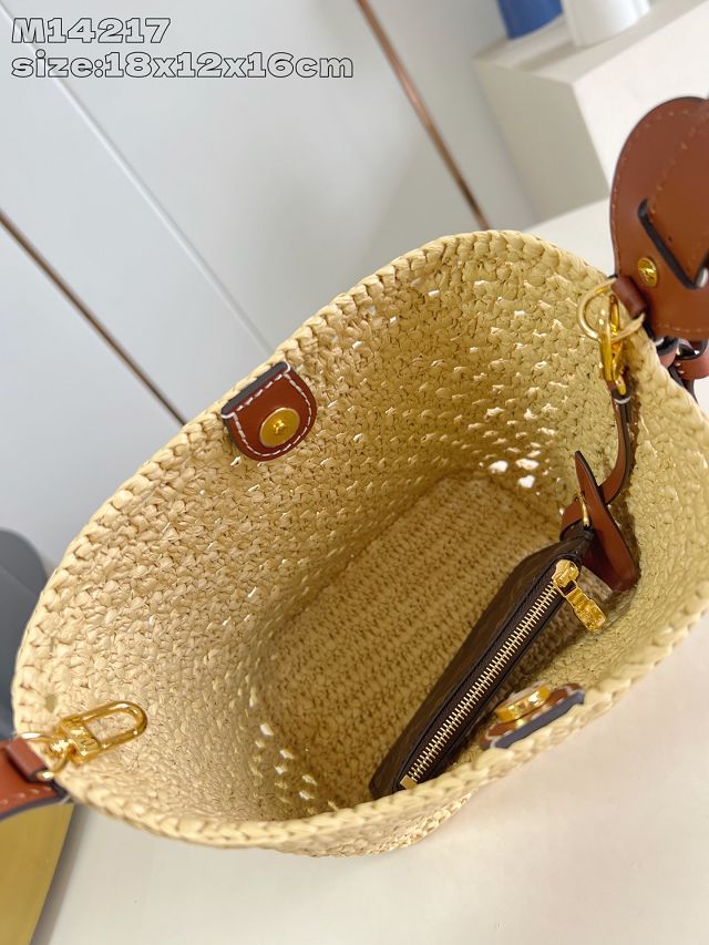 Louis vuitton original raffia all in BB M14217 apricot