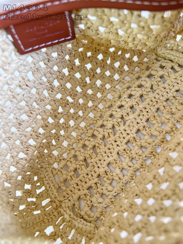 Louis vuitton original raffia hills pochette M14304 apricot