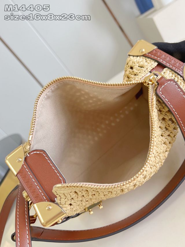 Louis vuitton original raffia side trunk m14405 apricot