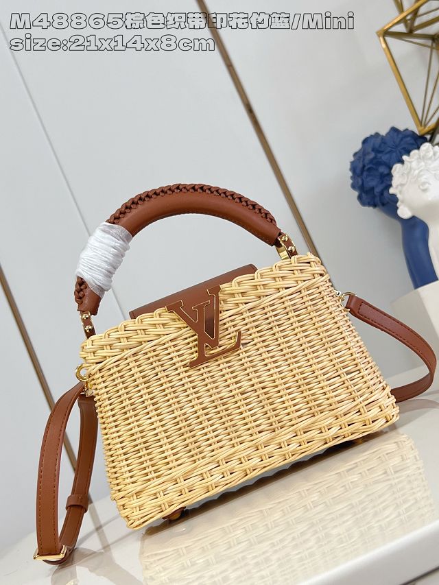 Louis vuitton original rattan capucines mini M24976 brown