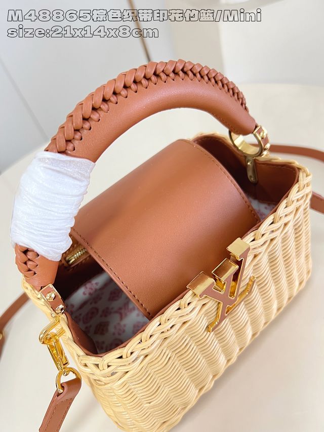 Louis vuitton original rattan capucines mini M24976 brown