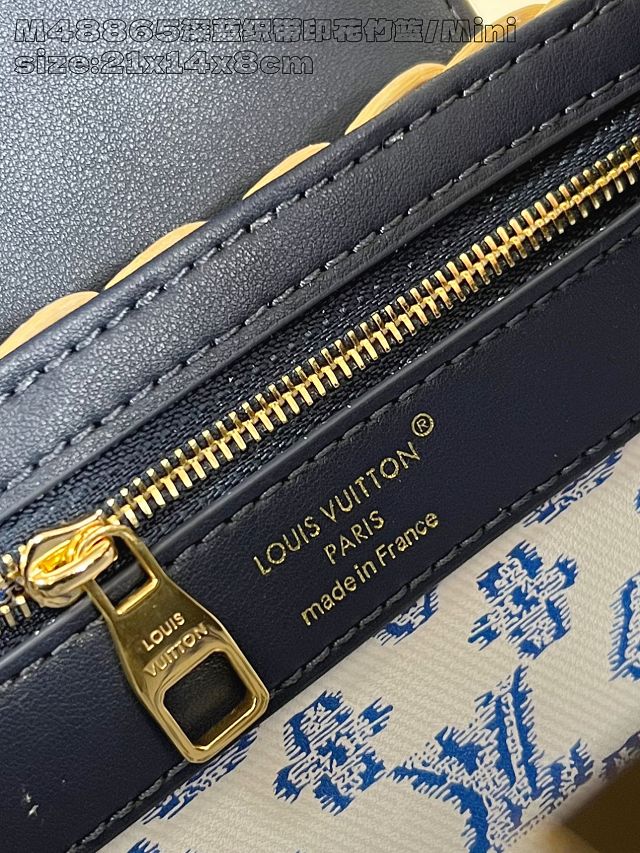 Louis vuitton original rattan capucines mini M24976 navy blue