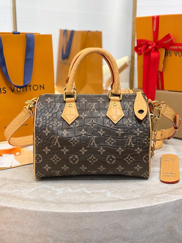 Louis vuitton original soft calfskin speedy P9 25 M24443 brown