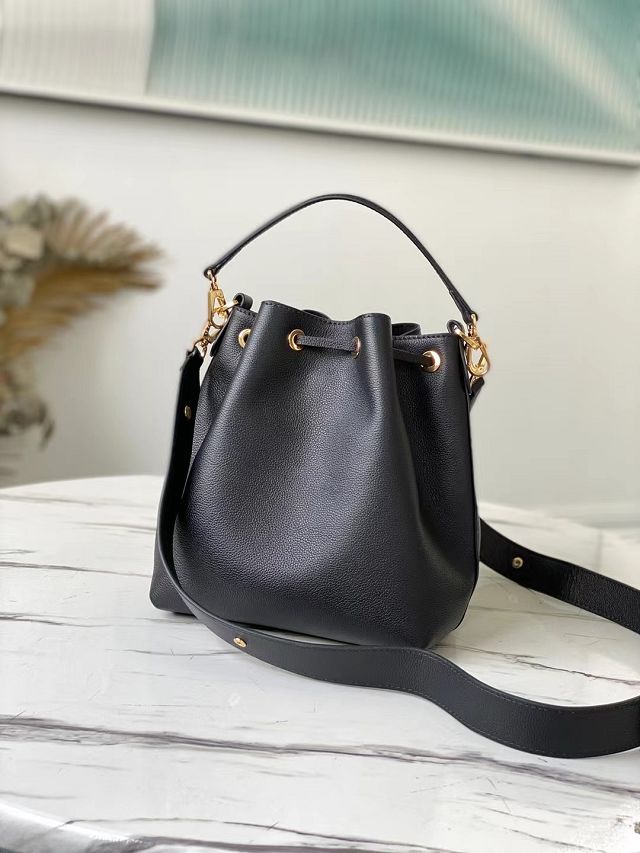 Louis vuitton original calfskin lockme bucket bag M57687 black