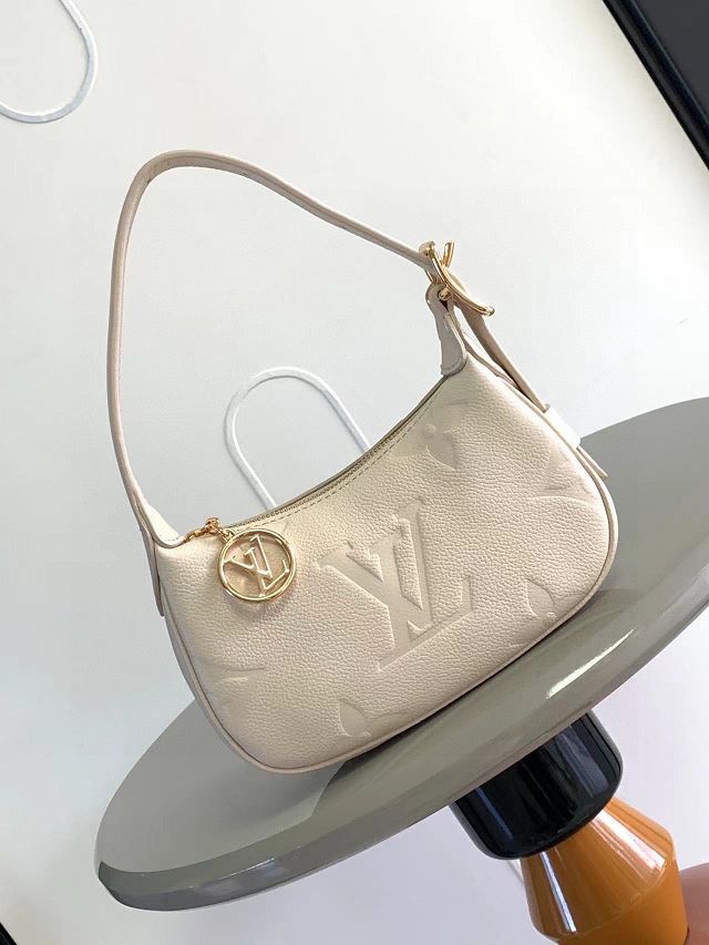 Louis vuitton original calfskin mini moon bag M82519 white 