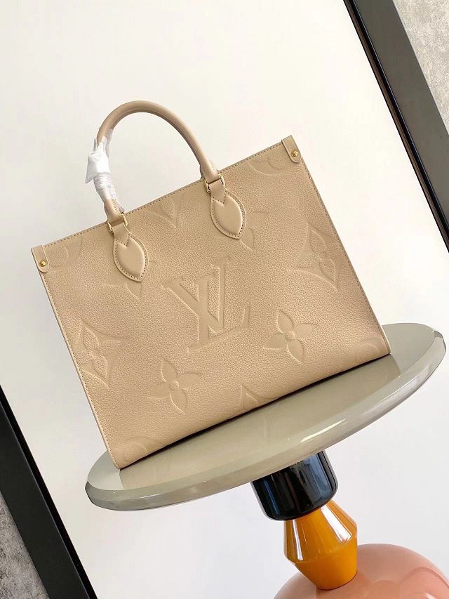 Louis vuitton original calfskin onthego mm M14255 dune
