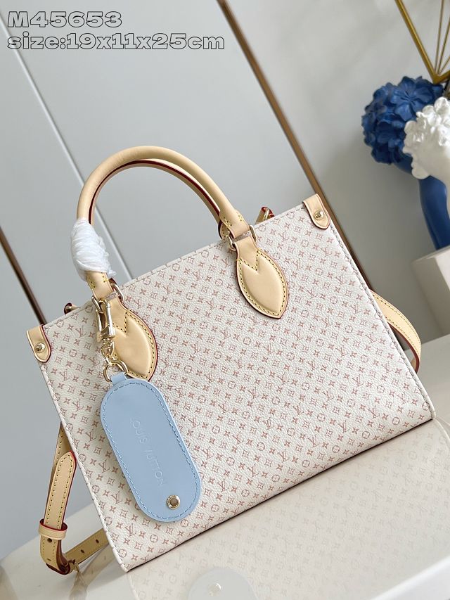 Louis vuitton original calfskin onthego pm M15138 sand