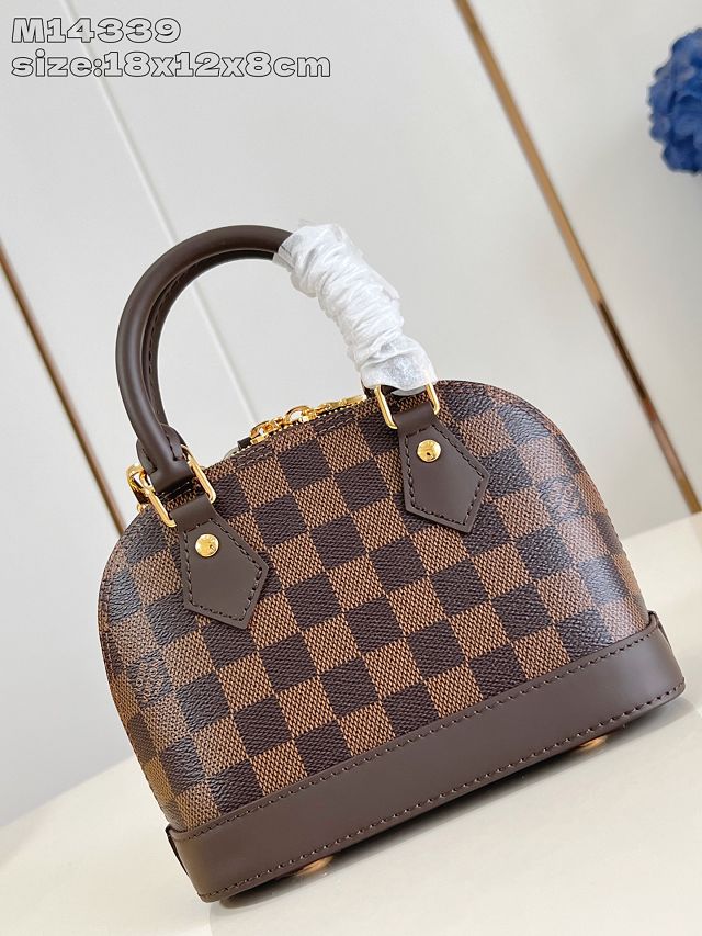 Louis vuitton original damier ebene nano alma N14333 