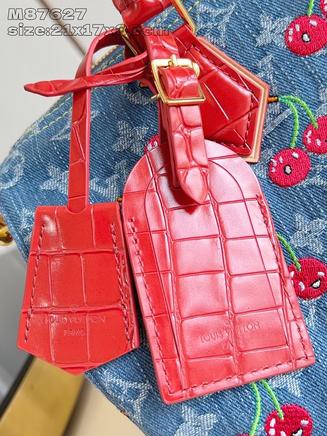 Louis vuitton original denim speedy soft 30 M87627 blue	