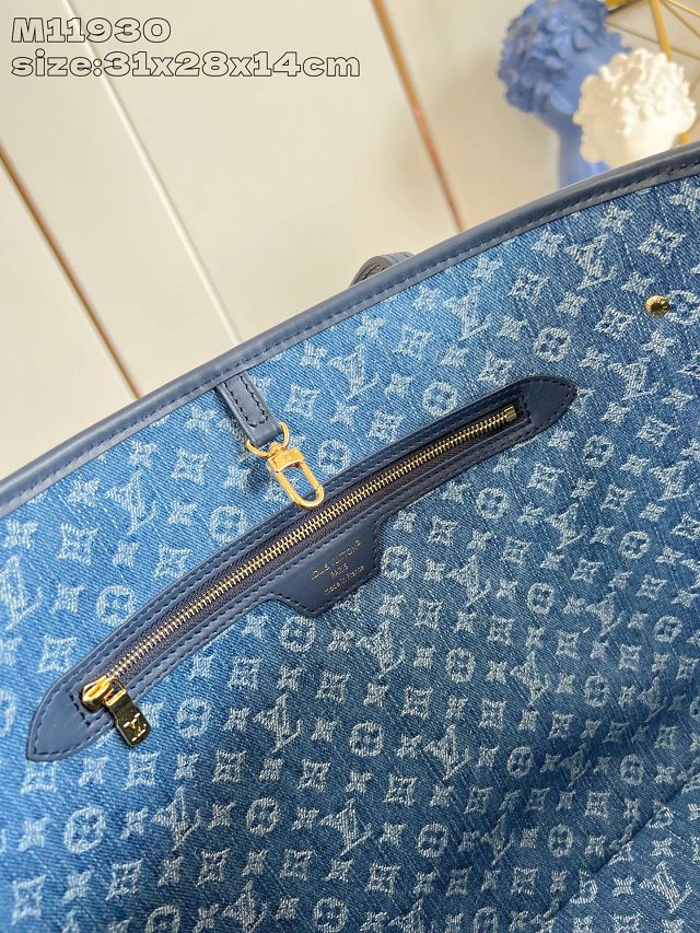 Louis vuitton original epi leather neverfull mm M14856 dark blue