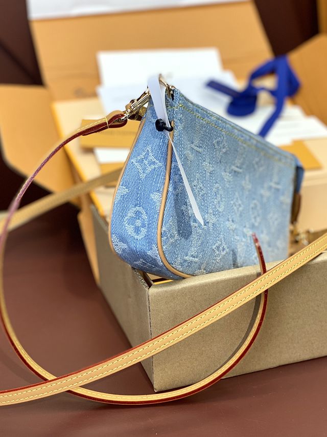 Louis vuitton original denim pochette accessoires M40712 blue