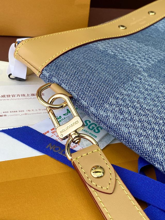 Louis vuitton original denim pochette to-go M81570 blue	