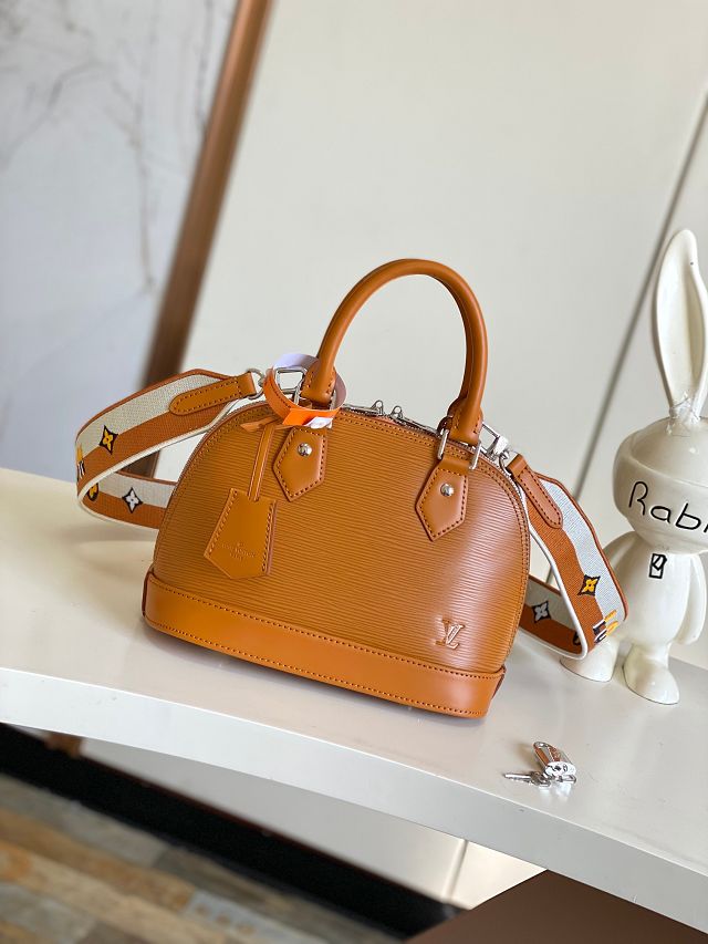 Louis vuitton original epi leather alma BB M57540 brown