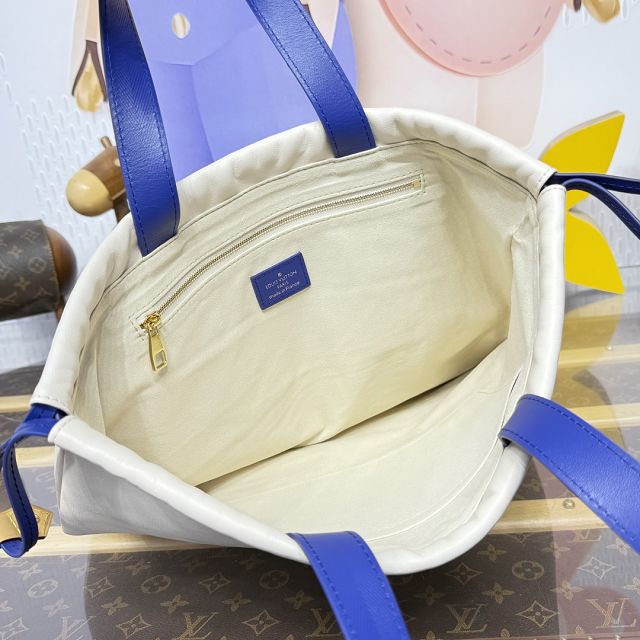 Louis vuitton origianl calfskin dust bag tote M15235 off-white