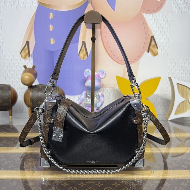 Louis vuitton original calfskin side trunk MM M15195 black