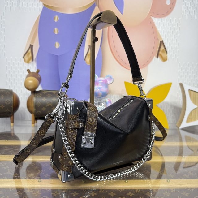 Louis vuitton original calfskin side trunk MM M15195 black