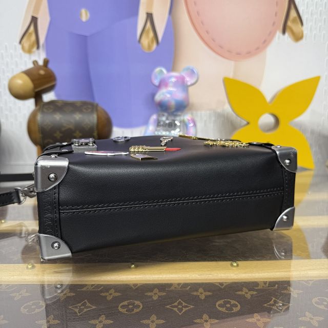 Louis vuitton original calfskin side trunk MM M25568 black