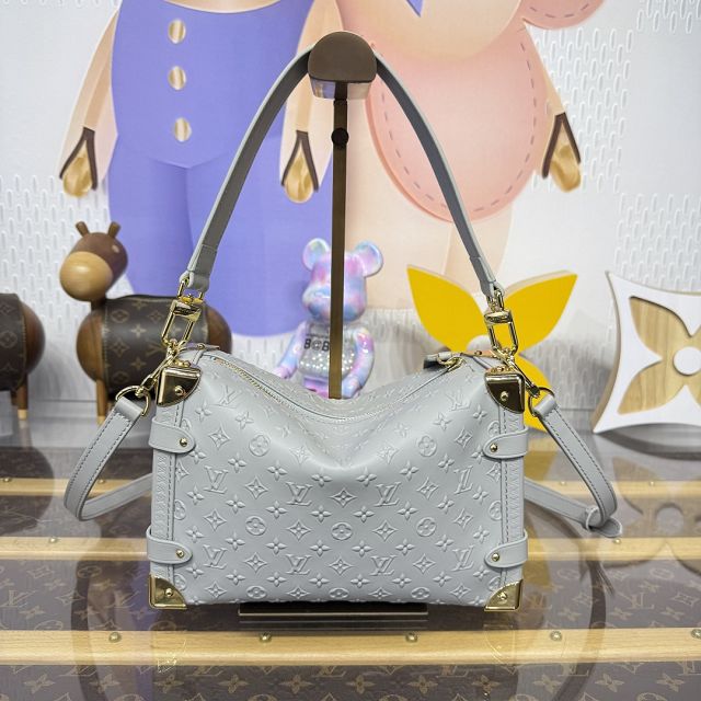 Louis vuitton original calfskin side trunk MM M25602 grey