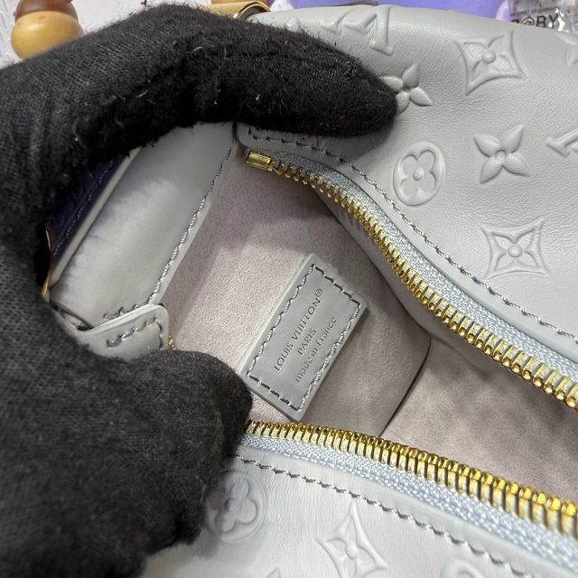 Louis vuitton original calfskin side trunk MM M25602 grey