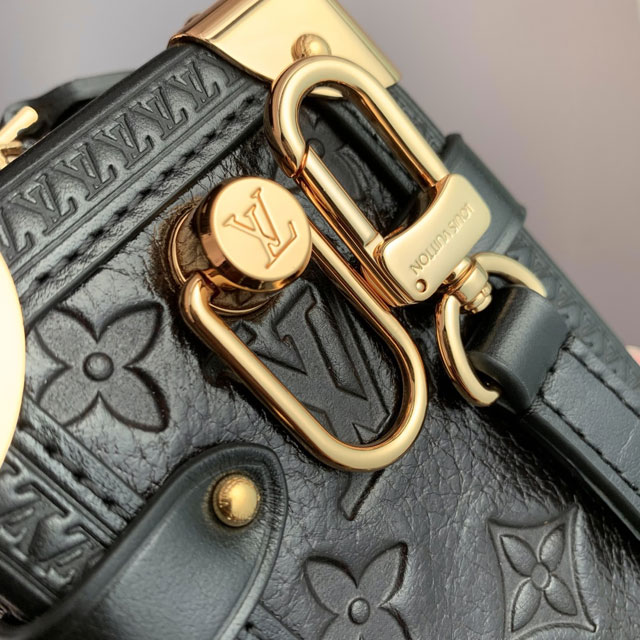 Louis vuitton original calfskin side trunk MM M26304 dark coffee