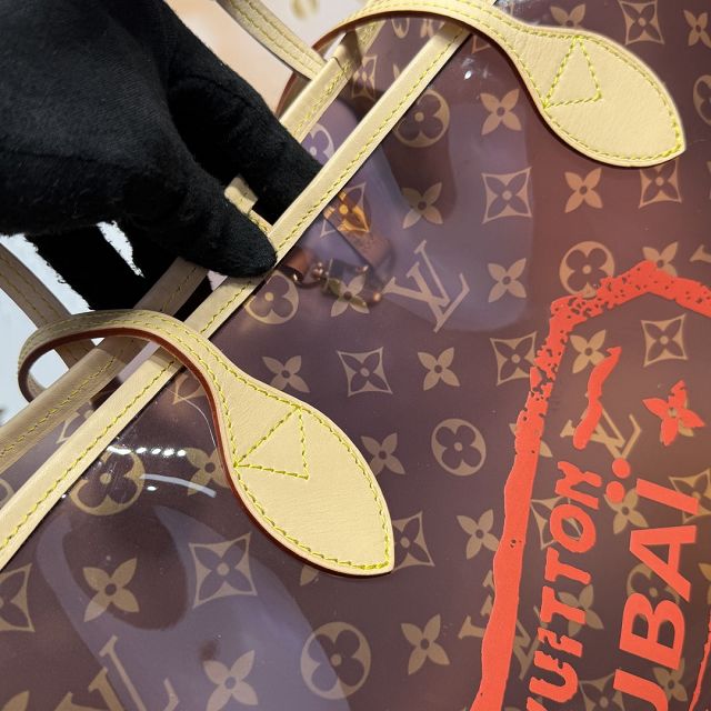 Louis vuitton original monogram PVC neverfull GM M14491 red