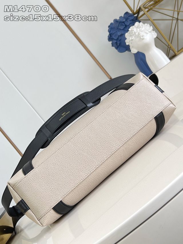 Louis vuitton original calfskin LV biker MM M26563 light grey