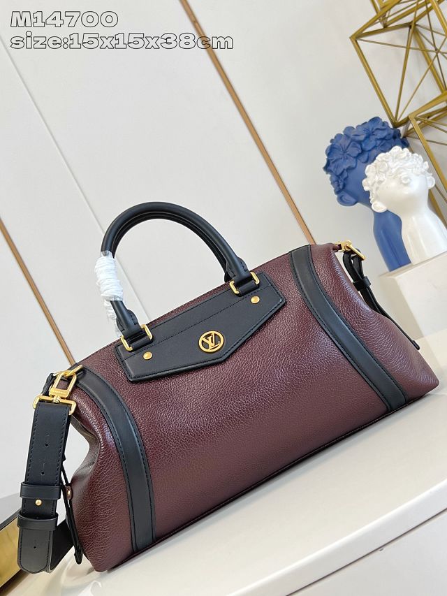 Louis vuitton original calfskin LV biker MM M26563 mahogany