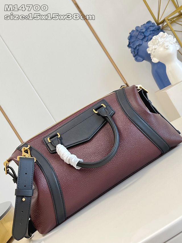 Louis vuitton original calfskin LV biker MM M26563 mahogany