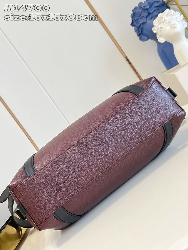 Louis vuitton original calfskin LV biker MM M26563 mahogany