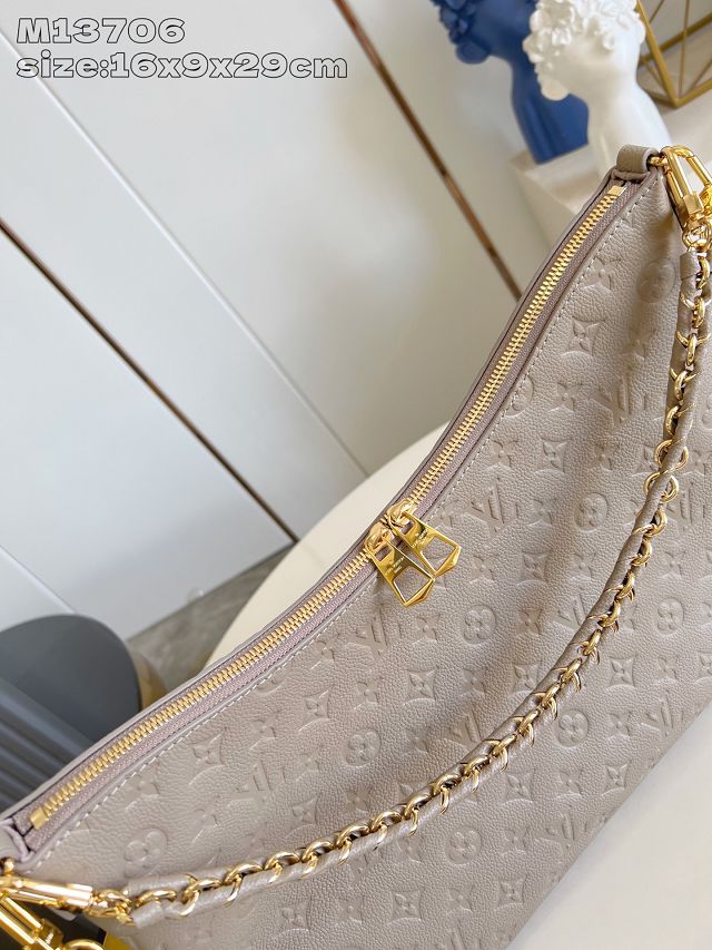 Louis vuitton original calfskin boulogne GM bag M25854 grey