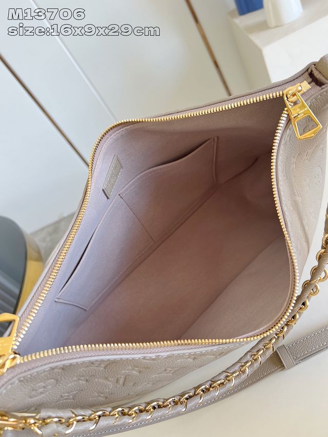 Louis vuitton original calfskin boulogne GM bag M25854 grey