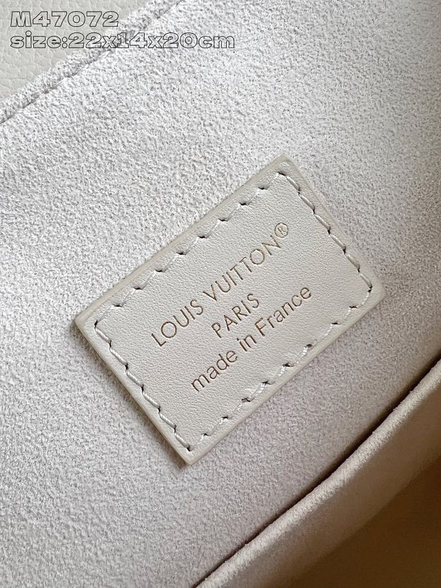 Louis vuitton original calfskin mini backpack M15113 dream beige