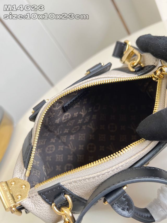 Louis vuitton original calfskin nano LV biker M25566 light grey