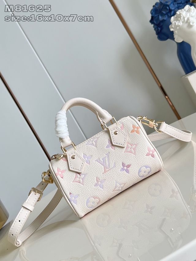 Louis vuitton original calfskin nano speedy M25591 dream beige