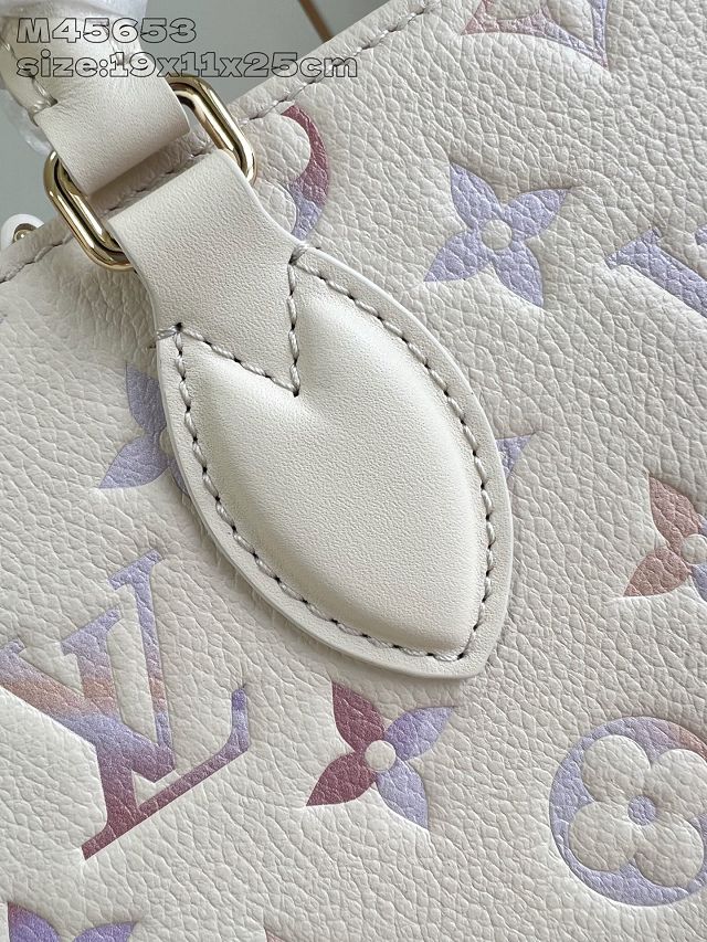 Louis vuitton original calfskin onthego pm M45653 dream beige