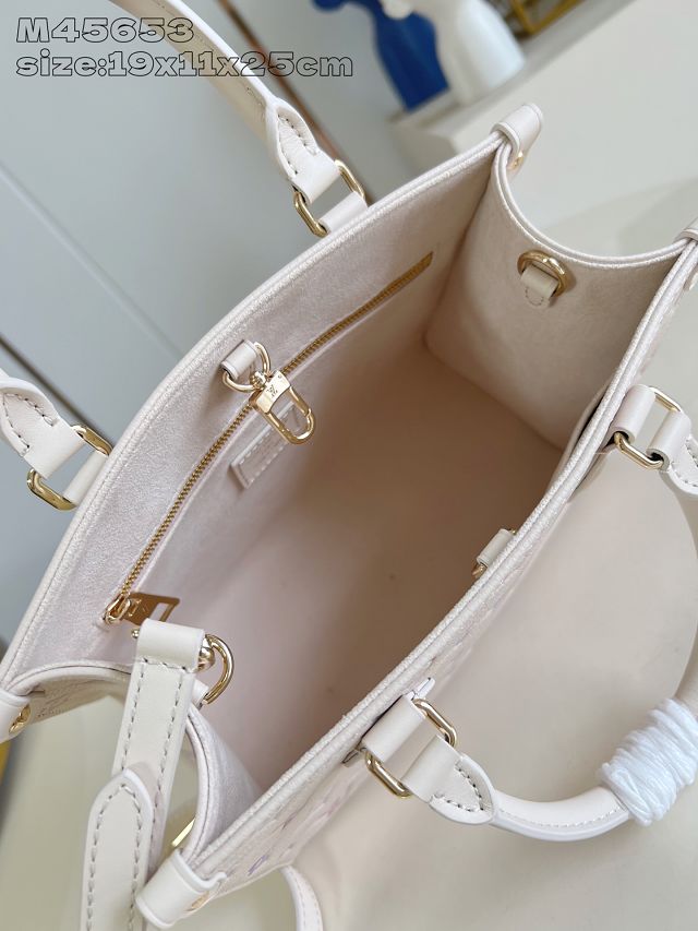 Louis vuitton original calfskin onthego pm M45653 dream beige