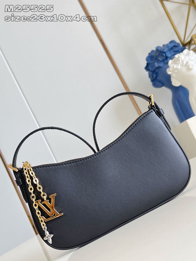 Louis vuitton original calfskin pochette LV bloom M25525 black